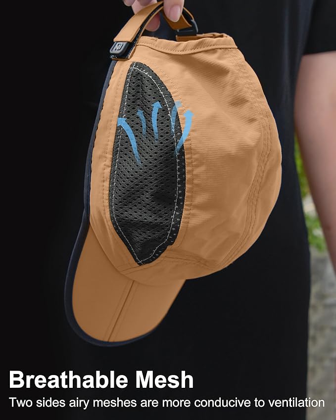 GADIEMKENSD Mens Folding Outdoor Hat Long Brim UPF 50+ Sun Protection