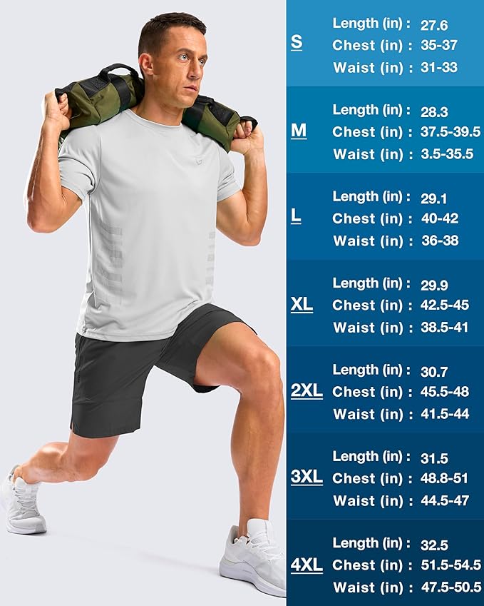 G Gradual Men's Workout Shirts Quick Dry Athletic Running T-Shirts Lightweight Moisture Wicking Short Sleeve Sports Gym Tops