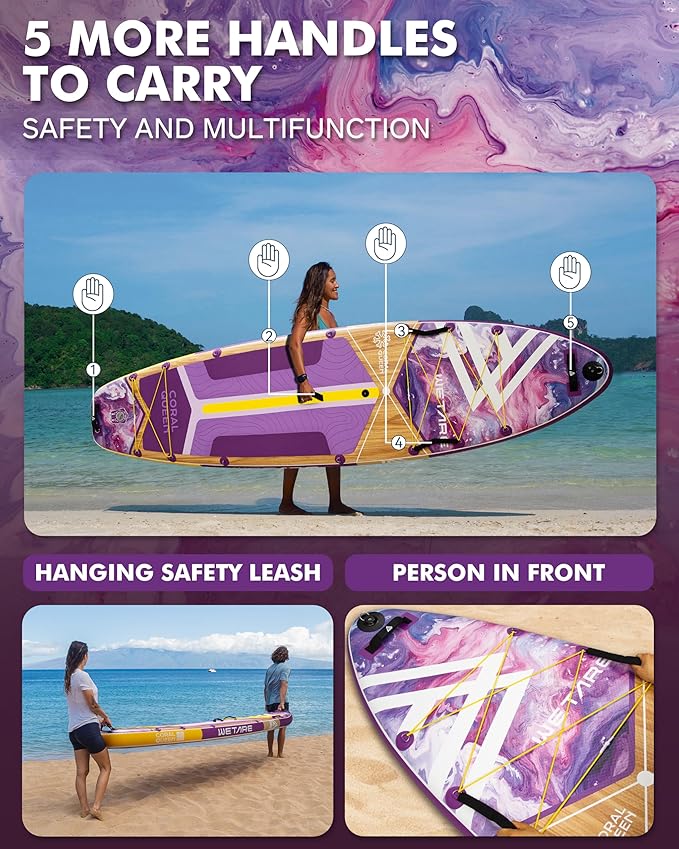 11'6"x35" Inflatable Paddle Board, 450lbs Extra Wide Stand Up Sup Board for Adults, Blow Up Paddleboard Kayak Non-Slip Stable Deck Boat for Yoga Fishing Surf