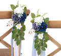 10 Wedding Aisle Decorations for Ceremony - Blue Chair Flowers for Aisle Decor and Church Pew Decorations