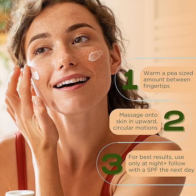 InstaNatural Retinol Moisturizer Nighttime Face Moisturizing Cream, Brightens and Reduces Signs of Aging, Wrinkles, Lines and Discoloration, with Vitamin C and Hyaluronic Acid, 3.4 Fl Oz