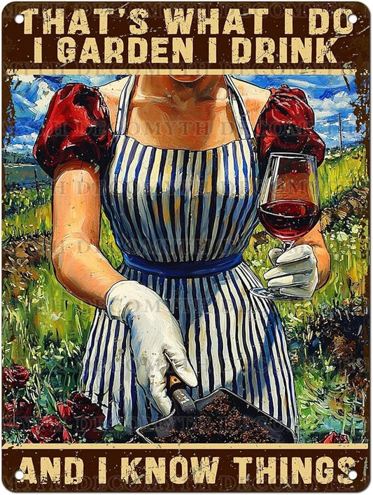 Gardening Decor That's What I Do I Garden Vintage Metal Sign for Home Yard Garden Backyard Garage Man Cave Shed Office Craft Room 12 * 16inch