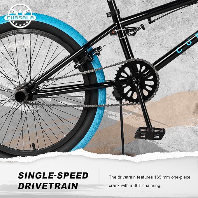 Freestyle BMX Bike, 18 20 Inch Kids Bicycle for 5-13 Years Old Kids and Beginner Level Rider, Multiple Colors