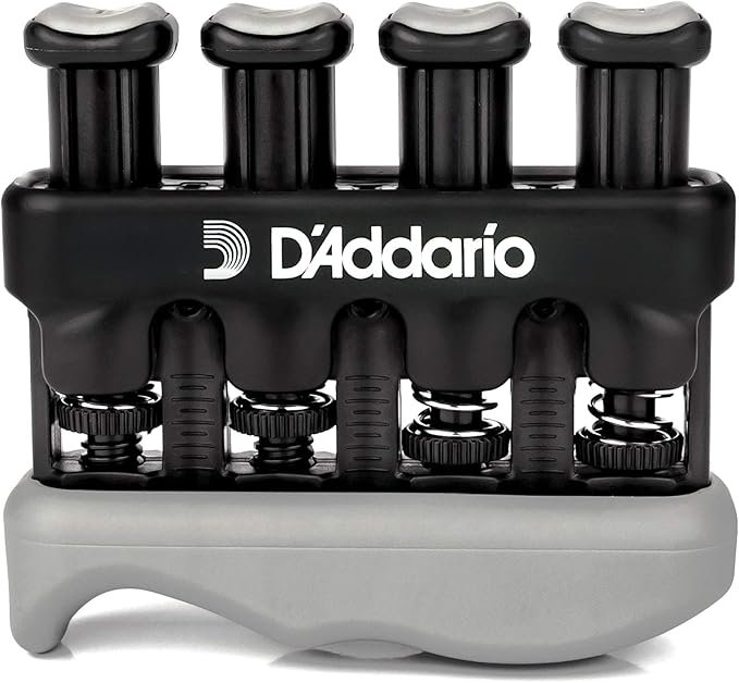 D’Addario Varigrip Hand Exerciser–Improve Dexterity and Strength in Fingers, Hands, Forearms- Adjust Tension Per Finger– Simulated Strings Help Develop Calluses- Comfortable Conditioning