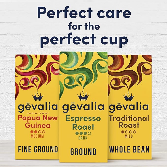 Gevalia Espresso Dark Roast Ground Coffee (12 oz Bag) (Pack of 5)
