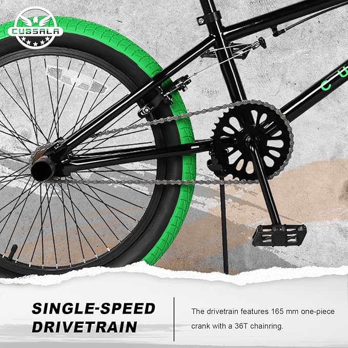 Freestyle BMX Bike, 18 20 Inch Kids Bicycle for 5-13 Years Old Kids and Beginner Level Rider, Multiple Colors