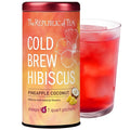 The Republic of Tea – Cold Brew Hibiscus Pineapple Coconut Iced Tea, Large Herbal Iced Tea Pouches, Steeps Six One-Quart Pitchers