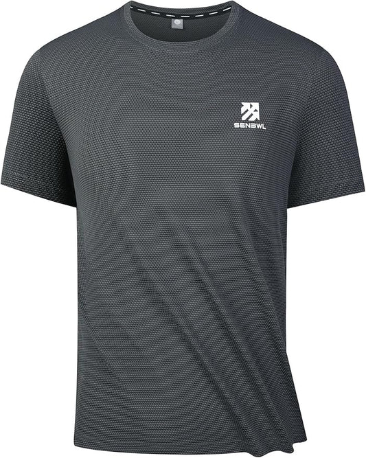 Moisture Wicking Quick Dry Soft Pickleball Workout Hiking Camping Running Shirts for Men Outdoor Sports