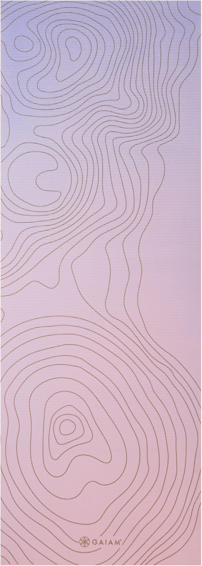 Gaiam Yoga Mat - Premium 6mm Print Extra Thick Non Slip Exercise & Fitness Mat for All Types of Yoga, Pilates & Floor Workouts (68"L x 24"W x 6mm Thick)