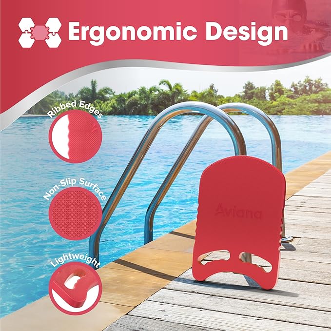 Kickboard Adult & Youth Swim Buoy Aid Leg Kick Exercise Training Float for Swimming Pool or Open Water Foam Equipment | High Buoyancy | Non-Slip | EVA Material & BPA Free