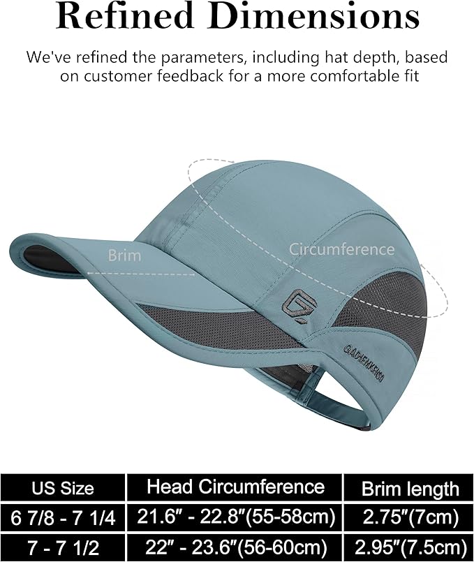 GADIEMKENSD Quick Dry Run Hat Cooling Breathable Mesh