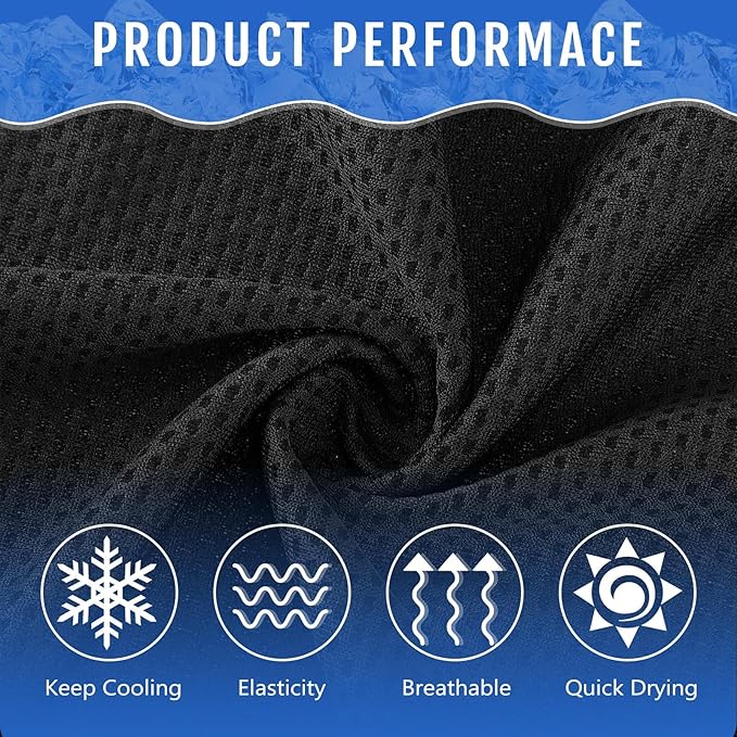 Hosuly 30 Pack Cooling Towels, 40"x12" Ice Breathable Soft Chilly Sweat Rag Microfiber Workout Rags for Gym Cooling Towels for Neck and Face for Yoga Golf Sport Running