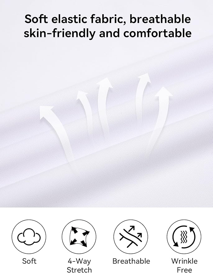 Esabel.C Jacquard Golf Shirts for Men Moisture Wicking Short Sleeve Performance Dry Fit Active Mens Polo Shirts