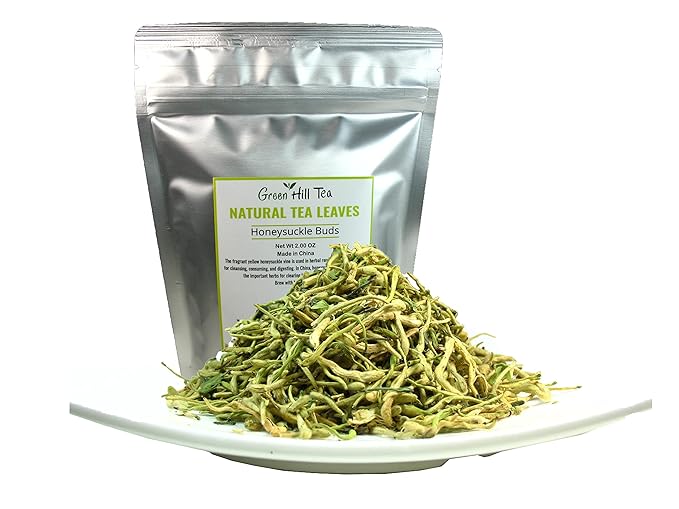 Greenhilltea traditional health herbs, Honey suckle dried herbal tea honeysuckle 2 OZ (56 grams)