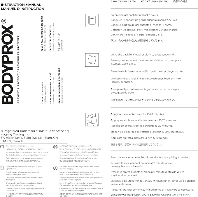 Flexible Large Gel Ice Pack for Shoulders, Arms, Back and Thighs. Hot & Cold Therapy Wrap