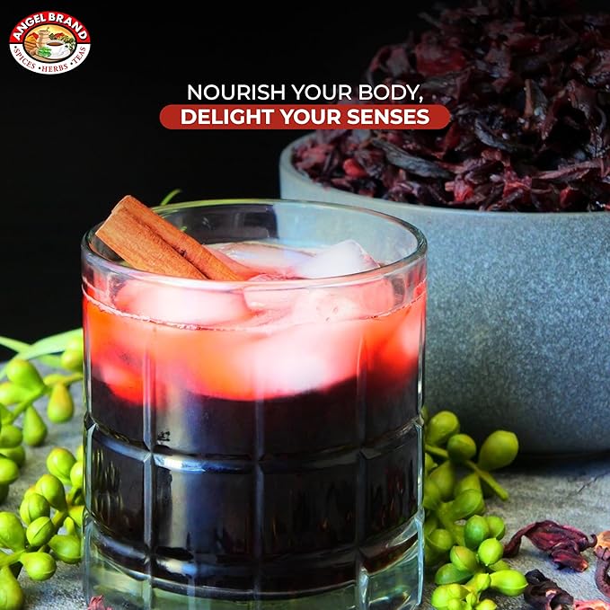 Angel Brand Dried Sorrel Hibiscus Flowers 4.5 oz Pouch Pack of 2 - Discover Rich Flavor & Aroma of Healthful Delights with Hibiscus Tea Loose Leaf - Enjoy Nutritious Beverages to Elevate Health