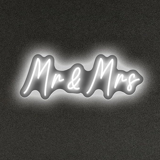 Mr and Mrs Neon Sign for Wedding Dimmable Mr Mrs Neon Signs Led Neon Sign for Party Neon Light Sign Mr & Mrs Sign for Anniversary Valentine's Day Wall Decor Gift 16.54 "X4.72"