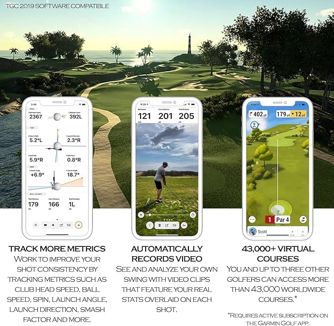 Garmin Approach R10 Portable Golf Launch Monitor | Take Your Game Home or Practice at The Driving Range | Track Metrics, Record Video or Play 43,000+ Courses with Signature Series Gift Bundle