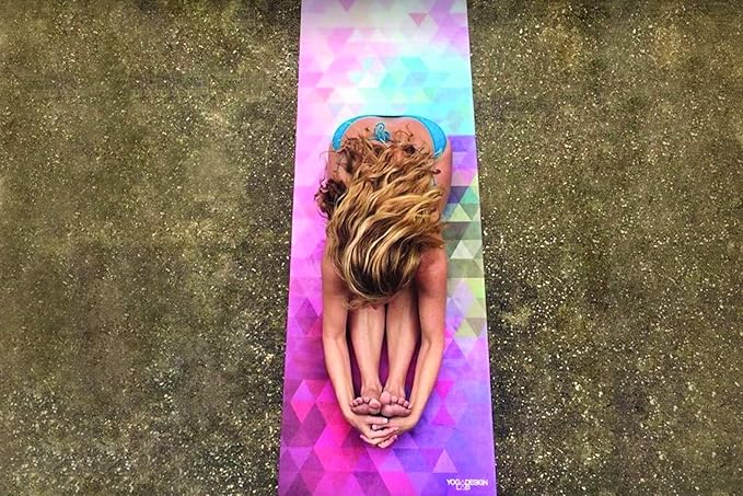 YOGA DESIGN LAB | The Combo Yoga Mat | 2-in-1 Mat+Towel | Eco Luxury | Ideal for Hot Yoga, Power, Bikram, Ashtanga, Sweat | Studio Quality | Includes Carrying Strap!