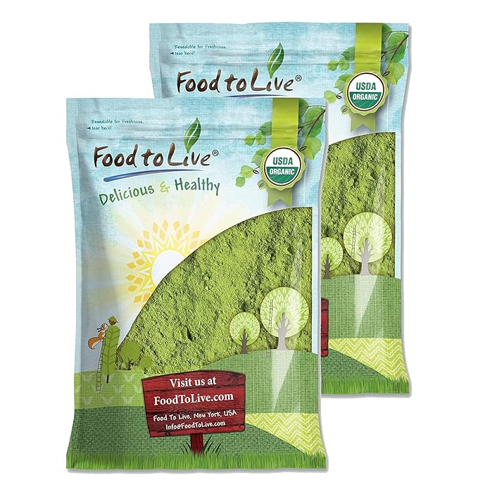 Food to Live Organic Moringa Leaf Powder, 16 Pounds - Non-GMO, Kosher, Raw, Vegan, Bulk, Ground Moringa Oleifera Leaf, Sun-Dried, Great for Drinks, Teas and Smoothies