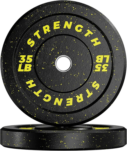GIKPAL 2-Inch Bumper Plates High Bounce - Rubber Olympic Weight Plates Set for Home Gym, Barbell Plates for Weight Lifting Strength Training,