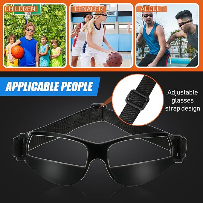 Dribbling Goggles Basketball Sports Glasses Adjustable Dribbling Black Goggles Basketball Training Equipment