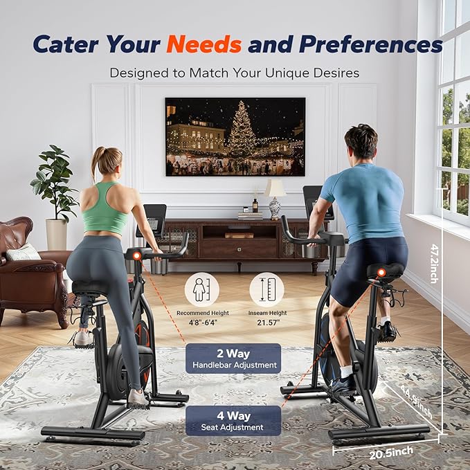 MERACH Indoor Cycling Bike, Exercise Bike for Home with Magnetic, Bluetooth Stationary Bike with APP Data Tracking, and Tablet Holder