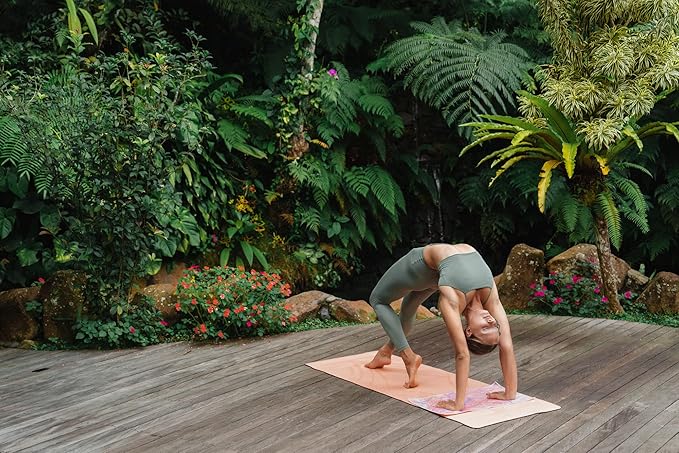 Yoga Design LAB | The Hand Towel | Premium Non Slip Hand Towel | Designed in Bali | Colorful Eco Printed + Quick Dry + Soft | Hot Yoga, Bikram, Ashtanga, Sport, Barre, Travel (Pearl)