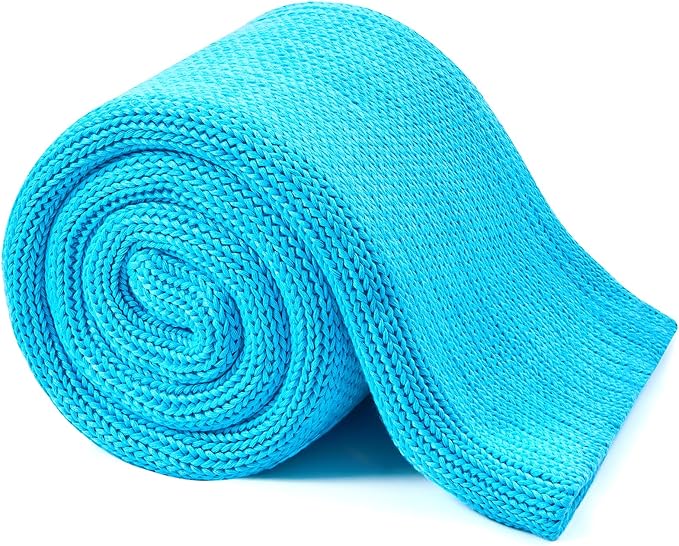 L'AGRATY Knitted Weighted Blanket - 48"x72" 12lbs Cooling Chunky Knit Heavy Blanket for Adults Braided Crochet Throw Thick Cable Yarn Knit Decorative No Beads Evenly Weighted Machine Washable