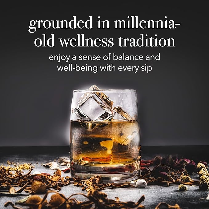 qìsane Cordyceps Tea Bags with Dried Rose Buds - Adaptogenic Cordyceps Mushroom Flowers, Dried Roses, Astragalus Root & Codonopsis Root Helps Boost Qi & Balance Body & Spirit - 10 sachets (~30 cups)