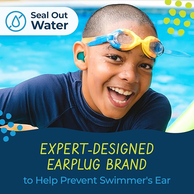 Earvolution Floating Putty Buddies Ear Plugs for Swimming - Invented by an Ear Physician - Moldable, Premium, Silicone - Floats on Water - Waterproof - Made in The USA - 3 Pack - Blue/Red/Green