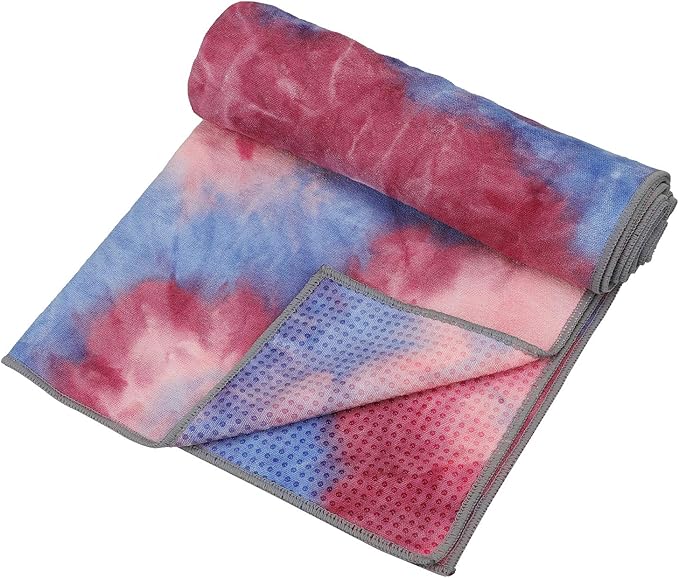 Yoga Towel, Non-Slip Hot Yoga Towel Anti-Slip Waffle Texture, 100% Absorbent Odorless Microfiber Yoga Blanket, Standard Size 72 x 24 x 0.2 inches Cushion Towel for Hot Yoga, Bikram, Pilates1