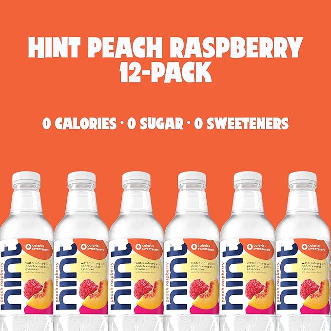 Hint Bottled Water, 4-Flavor Smashup Variety Pack - Purified Water Beverages with Zero Calories, Natural Flavors, and Sugar Free - 16 Fl Oz (Pack of 12)