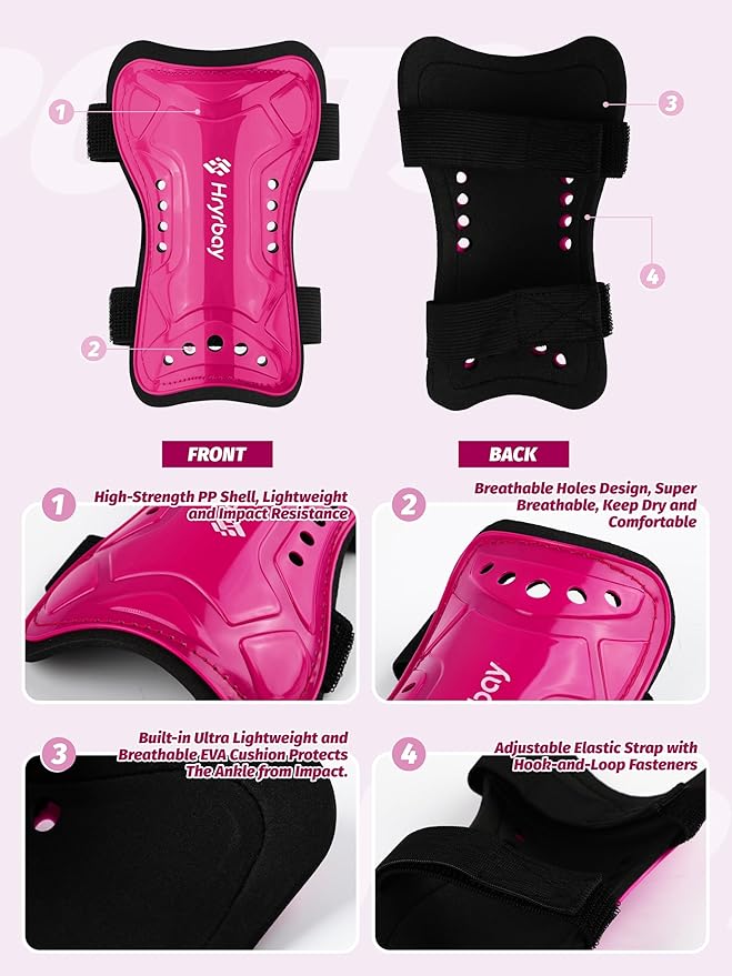 Kids Soccer Shin Guards and Socks Toddler Soccer Shin Pads Protective Defender Gear for 3-15 Years Old Youth Boys Girls