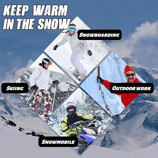 HANDLANDY Insulated Work Gloves Waterproof for Men Women, 3M Thinsulate Ski Gloves Winter Cold Weather Work Gloves Touchscreen (XL, Black)