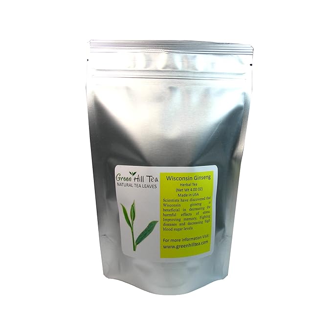 Genuine Wisconsin Ginseng Tea, A Refreshing Favourite beverage for Athletes – 4 Oz Bag