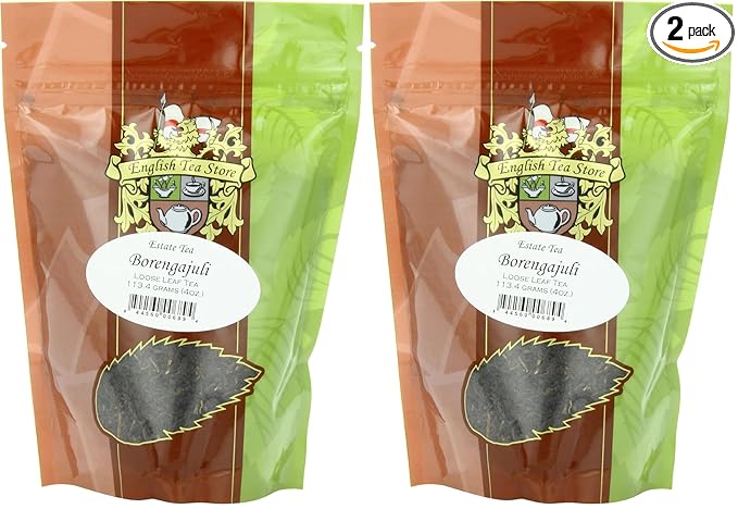 English Tea Store Loose Leaf, Borengajuli Estate Tea Pouches, 4 Ounce (Pack of 2)