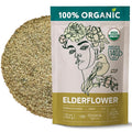 Elderflower Tea (10oz.) - Organic Dried Elderflowers - Elder Flowers Dried Herbs, Te de Sauco, Flor De Sauco Organico - Respiratory Tea - Great for Allergy