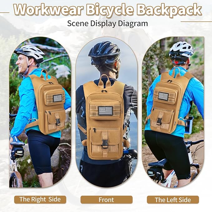 Hydration Backpack, Tactical Molle Water with 2L TPU Water Bladder, for Men Women Lightweight Water Backpack, Hydration Pack for Hiking, Biking, Climbing and Hunting