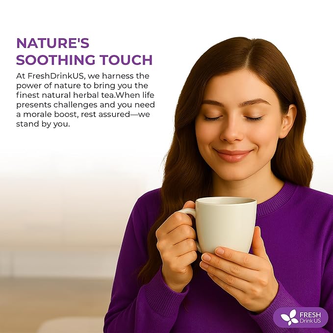 FreshDrinkUS, Fresh Move Tea – 40 Tea Bags - Herbal Tea Blend with Senna Leaves, Cinnamon, Orange Peel, Ginger & More – Caffeine-Free, Natural Ingredients – Smooth Flavor for Everyday Enjoyment