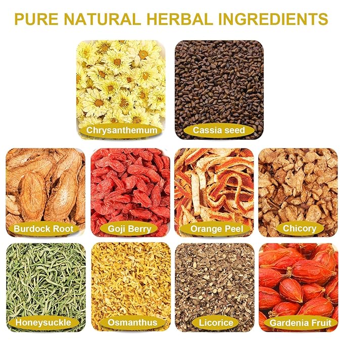 TEARELAE - Chrysanthemum Cassia Seed Tea - 4g x 40 Count - Burdock Root, Goji Berry, Honeysuckle, Osmanthus - Combination Herbal Tea Bag