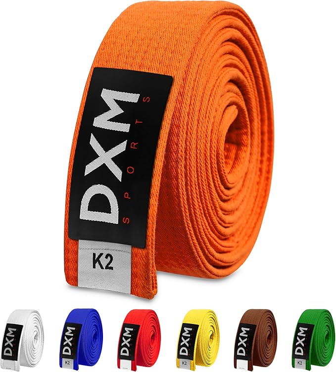 DXM SPORTS BJJ Jiu Jitsu Belt - Taekwondo Karate Belt - Martial Arts Uniform Ranking Judo Belt Double Stitched for Kids Adult