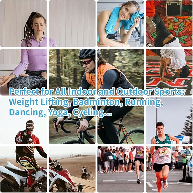 YESLIFE 4 Pack Cooling Towel 40"x12", Gym Towels for Men and Women, Soft Breathable Workout Towels for Yoga, Running, Sport, & More (Black, Dark Blue, Blue, Grey)