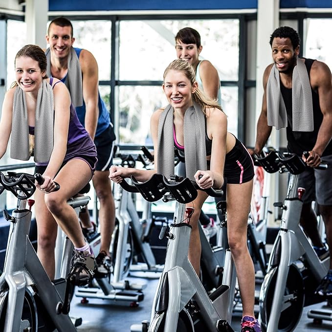 Shellwei 50 Pcs Cooling Towel 40 x 12 Inch Microfiber Workout Towels Breathable Chilly Towel Ice Cool Cold Towels Bulk Fast Drying Absorbent Sweat Rag for Neck Yoga Sports Golf Gym