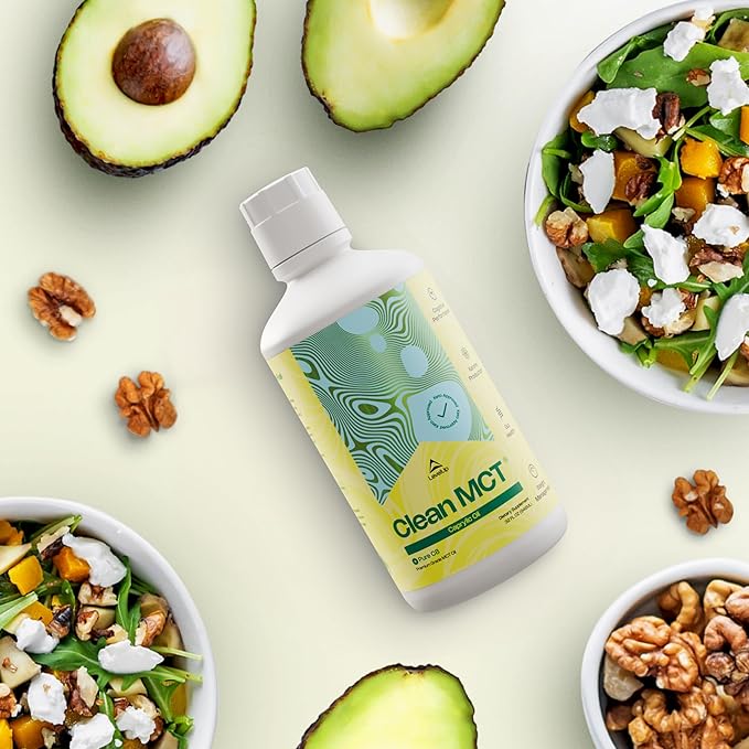 LevelUp Clean MCT Oil - 100% Caprylic C8 for Energy, Focus, Weight Management, Gut Health, Brain Superfuel - Keto Supplement for Ketogenic Coffee and Ketones - Non-GMO (32 oz)