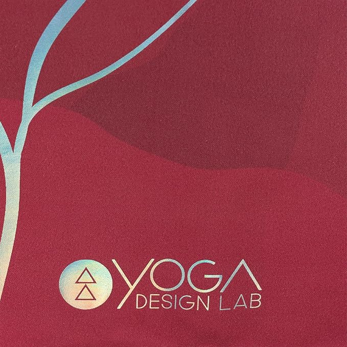 YOGA DESIGN LAB | The Combo Yoga Mat | 2-in-1 Mat+Towel | Eco Luxury | Ideal for Hot Yoga, Power, Bikram, Ashtanga, Sweat | Studio Quality | Includes Carrying Strap!