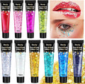 10 Colors Body Glitter,Face Glitter Makeup for Kids Women,Sparkly Chunky Hair Glitter for Eye Lip Hair Nails,Mardi Gras Glitter Makeup Face Paint,Singer Concerts Disco Rave Festival Accessories