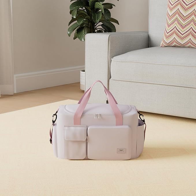 FIORETTO Women's Gym Duffle Bag with Shoes Compartment, 37L Capacity, Ideal for Travel, Gym, Sports, Duffel, Weekender