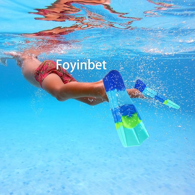 Kids Swim Fins,Short Kids Fins Youth Swimming Flippers for Lap Swimming Training for Children Girls Boys Beginners