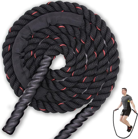 Jump Rope, Weighted Jump Rope for Men Women, 2.8lb Heavy Jumping Ropes for Fitness, Adult Skipping Rope for Home Gym Exercise, Improve Strength and Building Muscle Workout Equipment